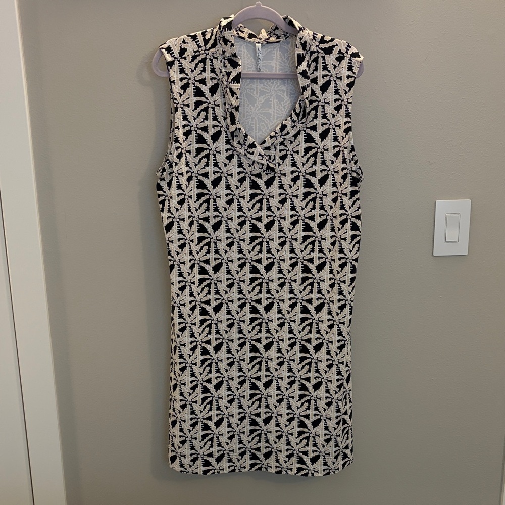 Lulu-B Black and Cream Patterned Dress